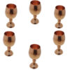 Ensemble de 6 verres à vin en cuivre persan martelé - Modèle Mahta