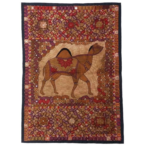 Nappe Brodée à la Main Iranienne Modèle Géométrique
