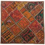 Nappe Patchwork Brodée Modèle Carte