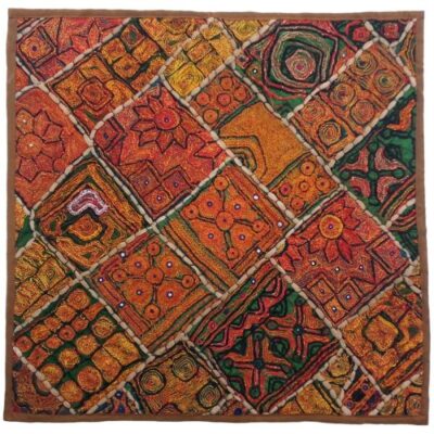 Nappe Patchwork Brodée Modèle Carte