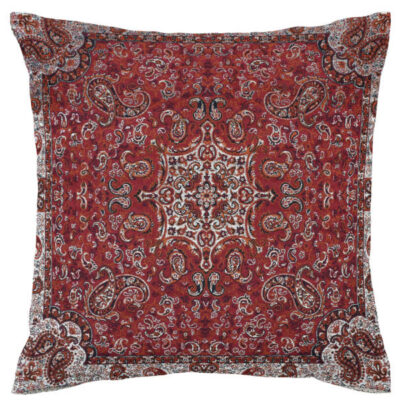 Coussin en Termeh Persan – Modèle Mahshid | Tissu en soie authentique