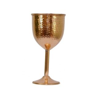 Verre à vin en cuivre persan martelé – Modèle Khorshidi