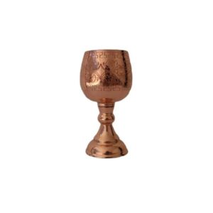 Verre à vin en cuivre persan martelé – Modèle Mahtab
