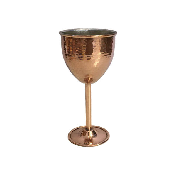 Verre à vin en cuivre persan martelé - Modèle Sama