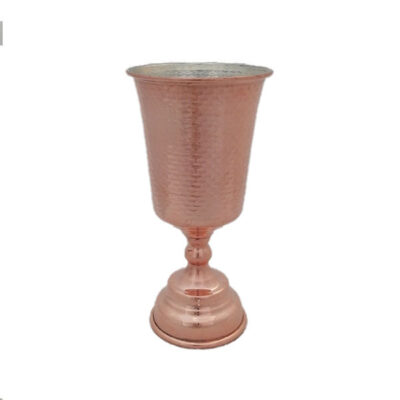 Verre à vin en cuivre persan martelé – Modèle Tulipe