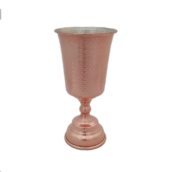 Verre à vin en cuivre persan martelé - Modèle Tulipe