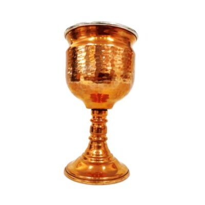 Verre à vin en cuivre persan martelé – Modèle Crépuscule