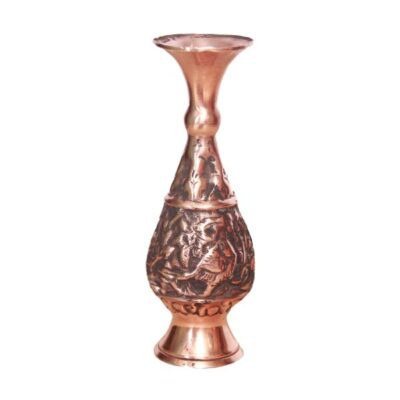 Vase décoratif en cuivre persan gravé fait main modèle Zanjani