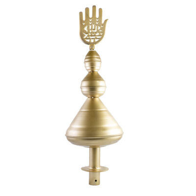 Hamsa métallique islamique – La Main de Fatima et le symbole de la Qibla