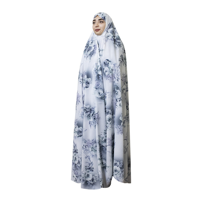 Tchador Culturel Iranien pour Femmes – Coloré, Idéal pour un Usage Quotidien et Namaz, Fleurs Violettes