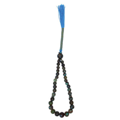 Chapelet en turquoise de Neyshabur : 33 perles de prière artisanales Zahiri