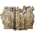 Art Mural Islamique en Bois Sculpté Modèle Va In Yakad
