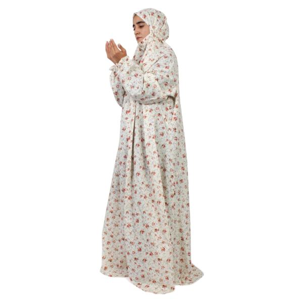 Tchador Islamique de Prière avec Manches pour Femmes Idéal pour la Prière - Avec Tissu Tetron