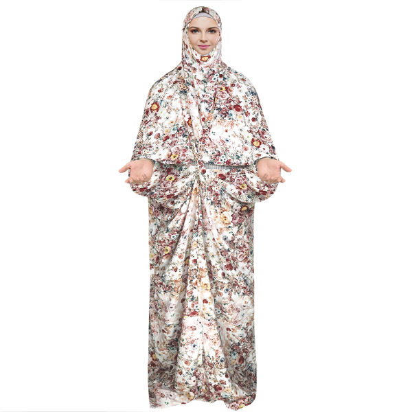 Tchador Islamique de Prière pour Femmes - Idéal pour la Prière - Floral