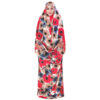 Tchador Islamique de Prière pour Femmes - Idéal pour la Prière - Fleur Rouge