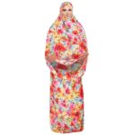 Tchador Islamique de Prière pour Femmes – Idéal pour la Prière – Fleurs Aquarelle