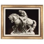 Tapis persan figuratif noué à la main de Tabriz représentant Lady Godiva en relief