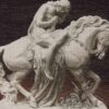 Tapis persan figuratif noué à la main de Tabriz représentant Lady Godiva en relief