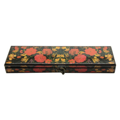 Boîte de Rangement pour Marteaux de Santur Persan Modèle Fleur Rouge