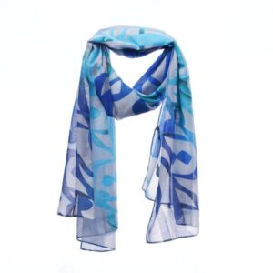 Châle imprimé perse pour femme – Ciel calligraphique artistique