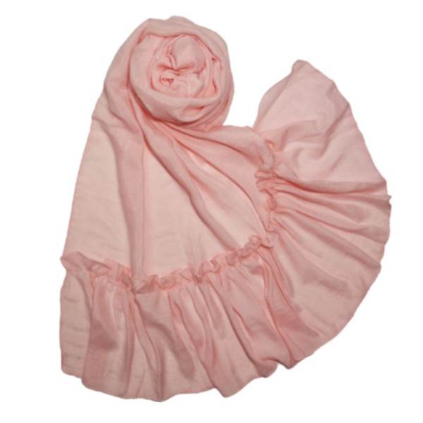 Châle en coton rose uni pour femmes