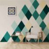 Carreau en céramique persane décoratif encadré  - Tahmour