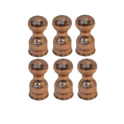 Ensemble de salières et poivrières en cuivre persan Damier (6x)