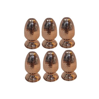 Ensemble de salières et poivrières en cuivre persan Design Œuf (6x)