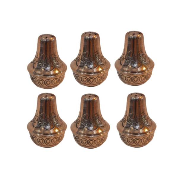 Ensemble de salières et poivrières en cuivre persan Termeh (6x)