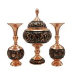 Set de vases décoratifs en cuivre persan gravés fait main & bol G37