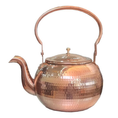 Bouilloire en cuivre persan durable pour cuisinière traditionnelle martelée Diamond
