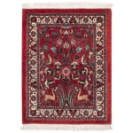Tapis Persan en Laine Fait Main Rouge Lacki