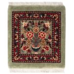 Tapis Persan en Laine Fait Main Vert Clair