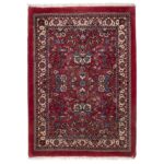 Tapis Persan en Laine Fait Main Rouge Lacki