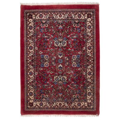 Tapis Persan en Laine Fait Main Rouge Lacki
