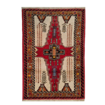 Tapis Persan Fait Main Tribal Intriqué en Laine Tour