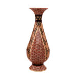 Vase décoratif en cuivre persan fait main avec marqueterie Khatamkari Art C751
