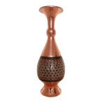 Vase décoratif en cuivre persan fait main avec marqueterie Khatamkari Art Saraahi