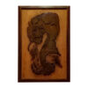 Art en bois sculpté encadré Cheval artistique