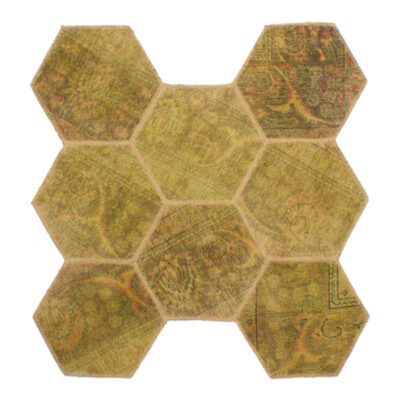 Tapis patchwork noué à la main persan vintage Ruche