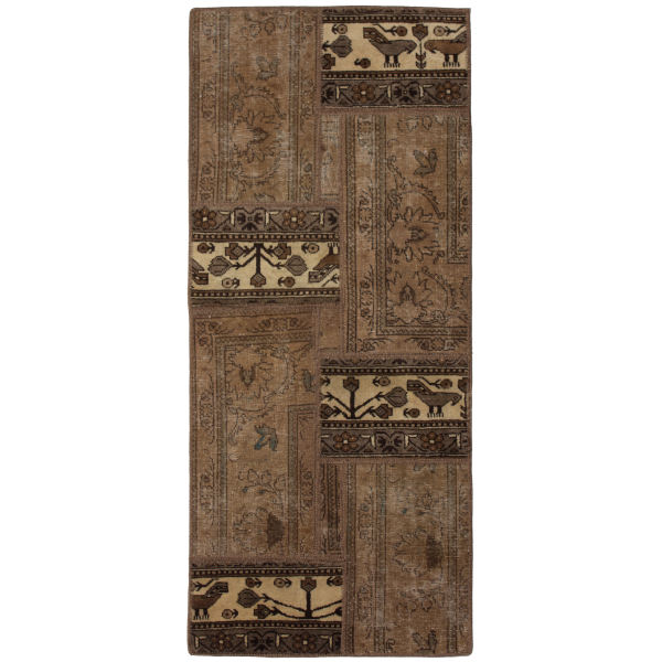 Tapis patchwork noué à la main persan vintage Sarab
