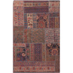 Tapis patchwork persan vintage tissé à la main Sarvi