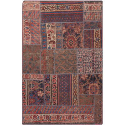 Tapis patchwork persan vintage tissé à la main Sarvi