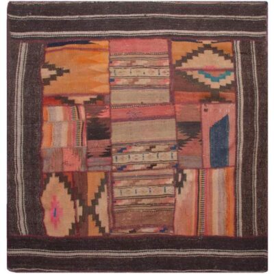 Tapis Kilim patchwork persan tissé à la main Aram