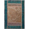 Tapis patchwork noué à la main persan vintage Bleu