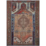 Tapis patchwork noué à la main persan vintage Maha