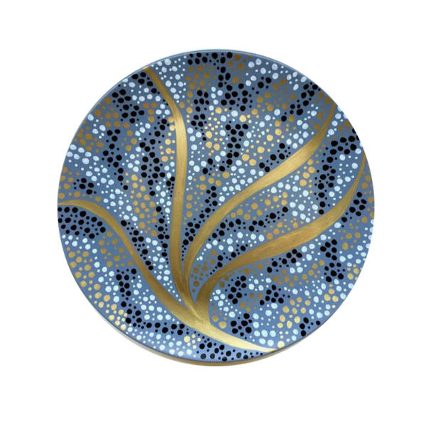 Plaque en céramique décorative peinte à la main Arbre Mandala