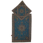 Tapis de prière en Termeh persan de luxe, Sajada bleu islamique