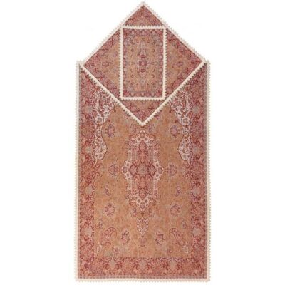 Tapis de prière en Termeh persan de luxe, Sajada bleu islamique