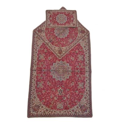 Tapis de prière en Termeh persan de luxe, Sajada marron islamique